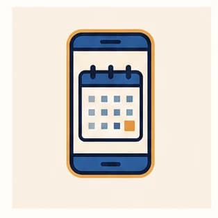 Appointment calendar on a phone.