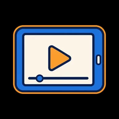 Online learning lesson on a tablet.