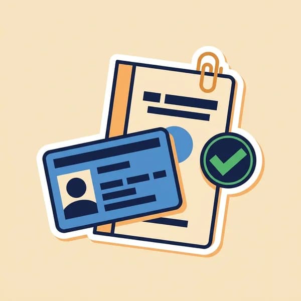 Generic driving licence and international permit booklet arranged as a clear document pair.